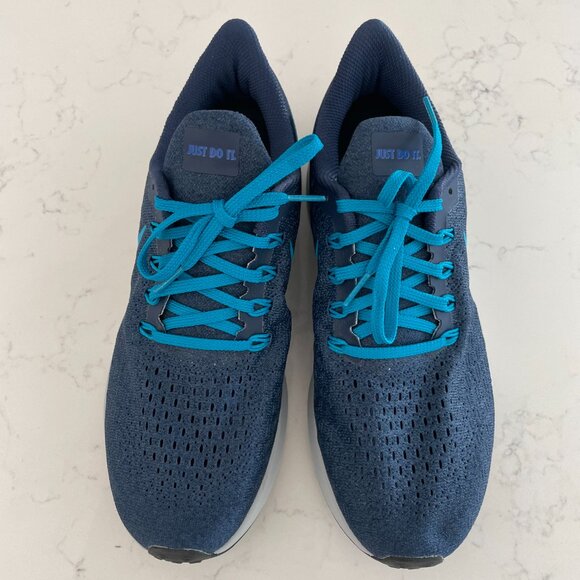 Nike By You Custom Shoes Mesh Lace Up Running Sneakers Denim Blue Turquoise 9.5 - Picture 11 of 11
